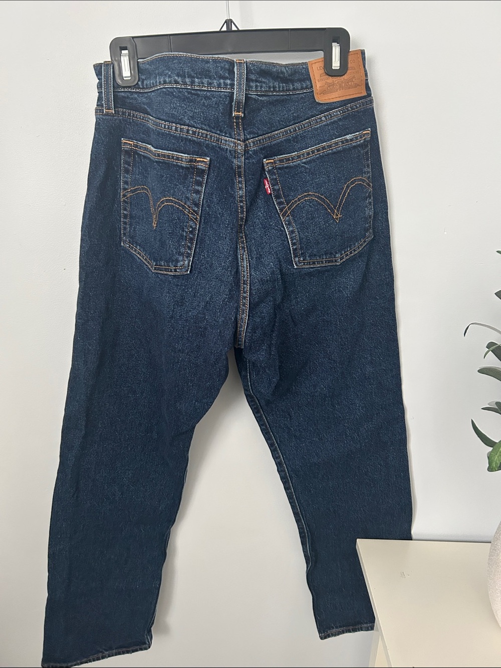 Levi's Dark Blue “Wedgie Straight” Leg Jeans - Picture 4 of 5